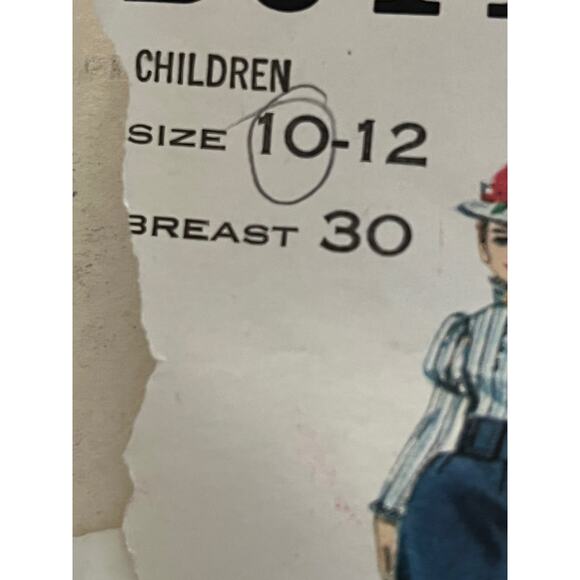 Butterick 3273 pattern girls maxi midi dress puff sleeves sz 10 - Picture 3 of 5